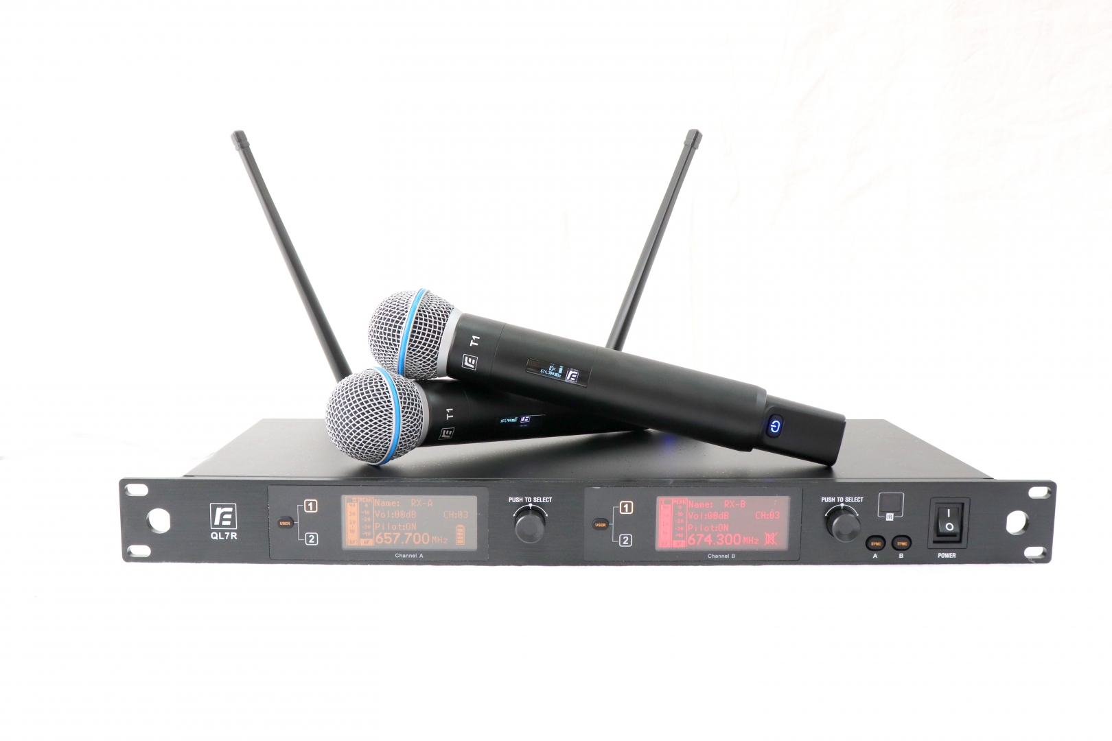 RFIntell QL7R/T1-B 720,500-754,000 МГц 2-канальная радиосистема с 2-мя ручными микрофонами в Димитровграде